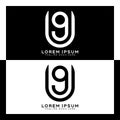 UG initial letter logo. Alphabet U and G pattern design monogram
