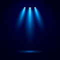 High-Quality Vector EPS: Blue Spotlight Background on Dark Download Now