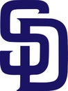 Abstract San Diego Padres logo design on white