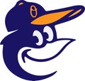 Abstract Baltimore Orioles team logo design on white Royalty Free Stock Photo
