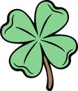 Abstract Clover four leaf clipart design on white