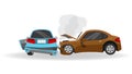 Two cars in accident. Royalty Free Stock Photo