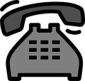 Abstract ringing telephone clipart design on white Royalty Free Stock Photo