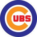 Abstract Chicago Cubs baseball team logo design on white Royalty Free Stock Photo