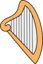 Abstract harp illustration design on white Royalty Free Stock Photo
