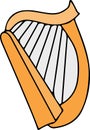 Abstract harp clipart design on white