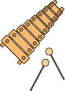Abstract Xylophone clipart design on white Royalty Free Stock Photo