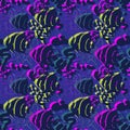 Vector seamless pattern with fishes and lines Royalty Free Stock Photo