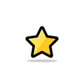 Yellow star icon. Vector illustration