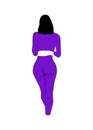 woman figure rear view butt drawing tight clothing Royalty Free Stock Photo