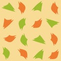 Orange background illustration with multi-colored seamless arrow pattern Royalty Free Stock Photo