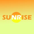 CONCEPTUAL SUNRISE LOGO - ICONIC LOGO Royalty Free Stock Photo