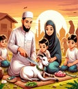 Eid al Adha Kurbani background Royalty Free Stock Photo