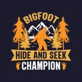 Bigfoot Hide and seek champion Royalty Free Stock Photo