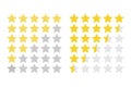 Rating stars on white background Royalty Free Stock Photo