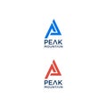 letter p with peak logo Royalty Free Stock Photo