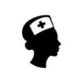 Nurse silhouette vector Royalty Free Stock Photo