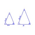 triangle line icon. Triangle sign. Triangular outline symbol. Math shape illustration question. Royalty Free Stock Photo