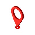 Red map pointer icon isolated on white background. pin location symbol illustration graphic design. Suitable for use in map design Royalty Free Stock Photo
