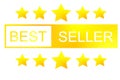 Best Seller Label - Best Seller Stars and shaped label Royalty Free Stock Photo