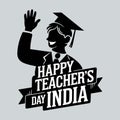 Teachers Deserve the Spotlight on Happy Teachers\' Day. silhouette banner design Royalty Free Stock Photo