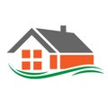 House Iconic logo design - Vector Royalty Free Stock Photo