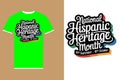 National Hispanic Heritage Month t-shirt design Royalty Free Stock Photo