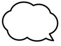 Simple comic speech bubble speech bubble cloud shape Royalty Free Stock Photo