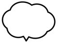 Simple comic speech bubble speech bubble cloud shape Royalty Free Stock Photo