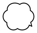 Simple comic speech bubble speech bubble cloud shape Royalty Free Stock Photo