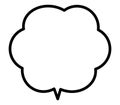 Simple comic speech bubble speech bubble cloud shape Royalty Free Stock Photo