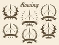 Rowing logo. Isolated Rowing on white background Royalty Free Stock Photo