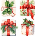 Christmas gifts, set Royalty Free Stock Photo
