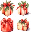 Christmas gifts, set Royalty Free Stock Photo