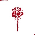 Red rose icon Royalty Free Stock Photo