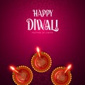 Happy Diwali Celebration Background. Diwali Festival Of Lights Royalty Free Stock Photo