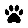 A minimalist silhouette image of a paw vector icon, logo and graphic design-4 Royalty Free Stock Photo