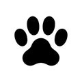 A minimalist silhouette image of a paw vector icon, logo and graphic design-2 Royalty Free Stock Photo