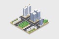 Isometric city illustrated Royalty Free Stock Photo