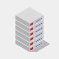 Isometric server illustrated Royalty Free Stock Photo