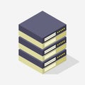 Isometric server illustrated Royalty Free Stock Photo
