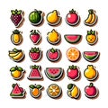 Fresh Fruit Still Life Vector, Lemon Silhouette Set, Delicious Fruits Clip Art Illustration Royalty Free Stock Photo
