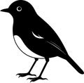 Black Silhouette Bird Illustration Vector Royalty Free Stock Photo