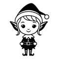Best Christmas Elf Silhouette for Sublimation Printing Royalty Free Stock Photo