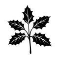 Best Christmas Holly Silhouette for T-Shirts Royalty Free Stock Photo