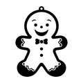 Best Gingerbread Man Silhouette - Festive SVG Design Royalty Free Stock Photo