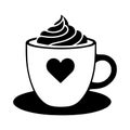 Best valentines day Hot Chocolate EPS for Valentine Apparel and Deco Royalty Free Stock Photo