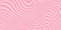 Abstract linear distorted pattern. Retro pink background with wavy psychedelic texture Royalty Free Stock Photo
