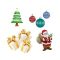 Christmas Icons Unique Vector Set 2024 for Digital and Print Design Projects. Royalty Free Stock Photo