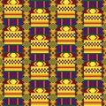 African Kente seamless pattern Royalty Free Stock Photo